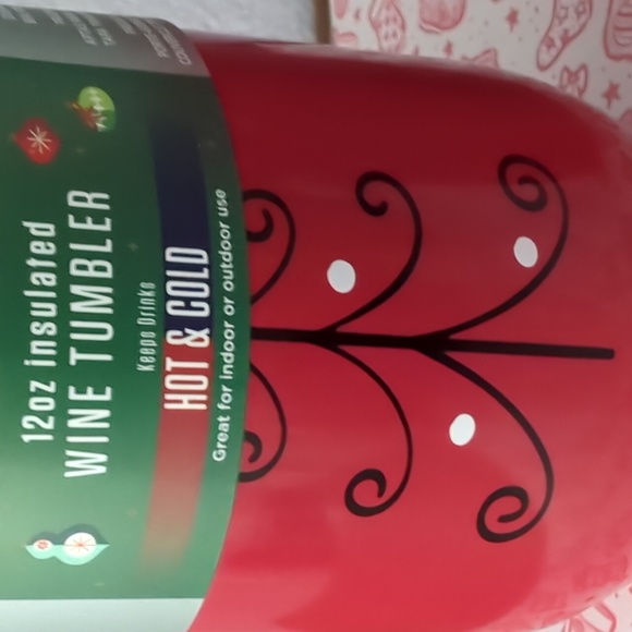 New Set of 2 Holiday Wine Drink Tumblers - Picture 2 of 7
